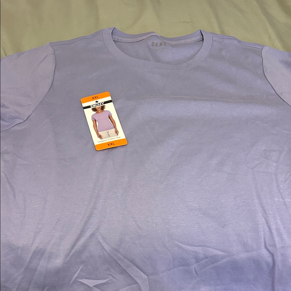 DKNY Women's Lavender Short Sleeve Tee